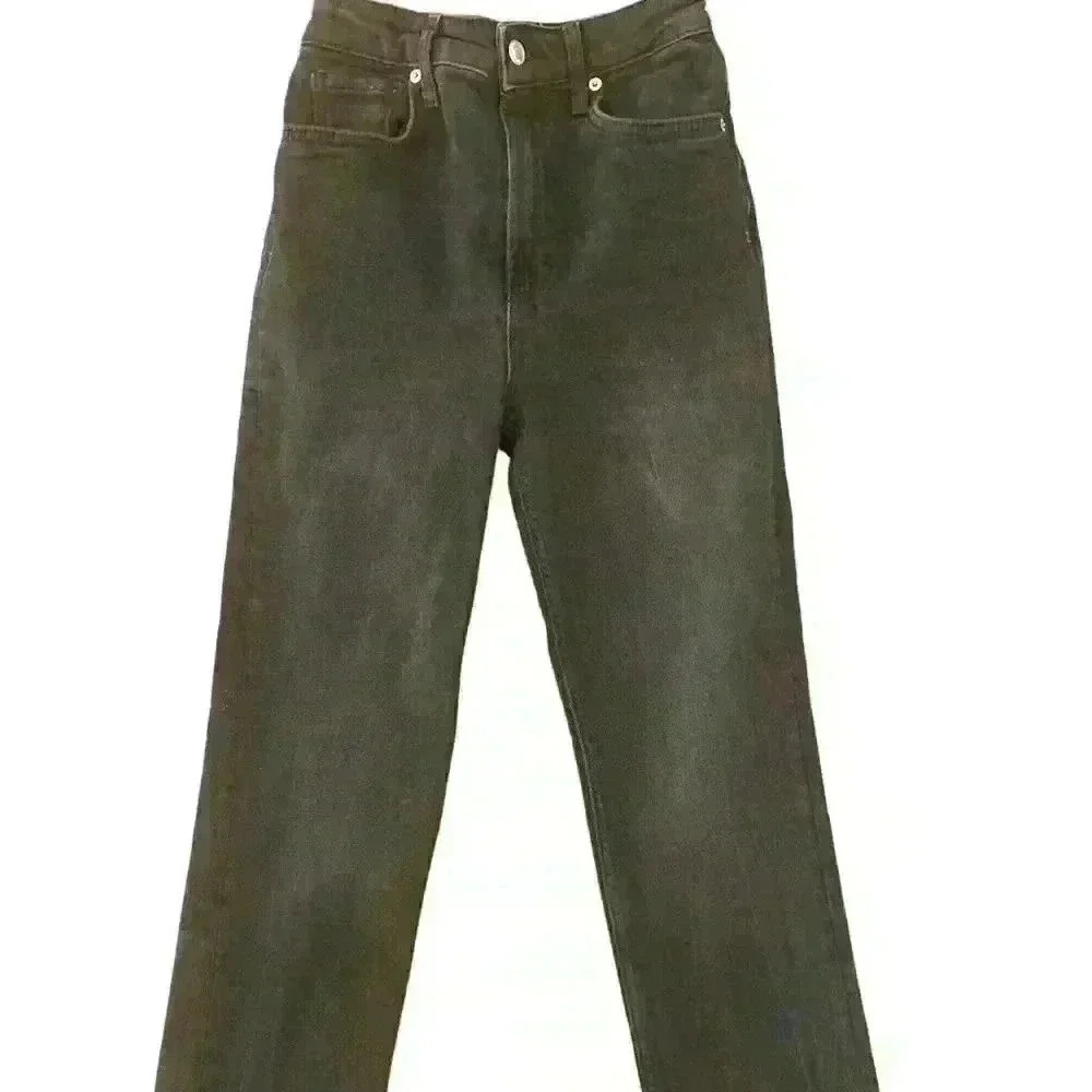 FREE PEOPLE  We the Free size 25 Black Jeans raw hem high rise EXC CON